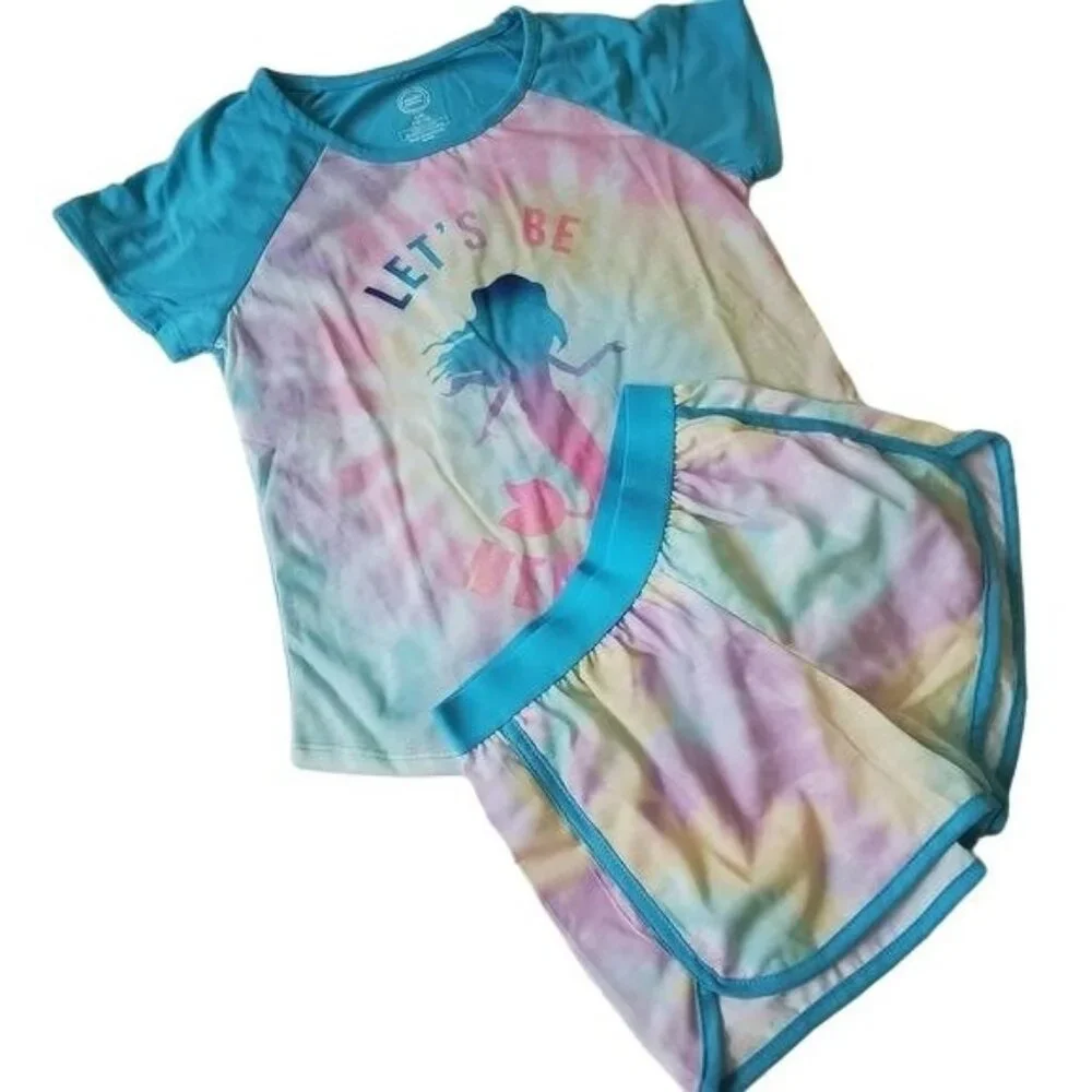 Wonder‎ Nation big girls sleep gown 3 piece set Size Large (10-12) blue color
